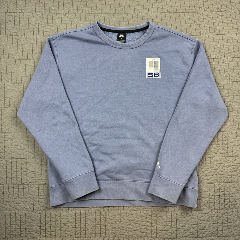 Nike SB Crewneck Sweatshirt Men Medium Purple Skater Sportswear Boxy‎ Fit
